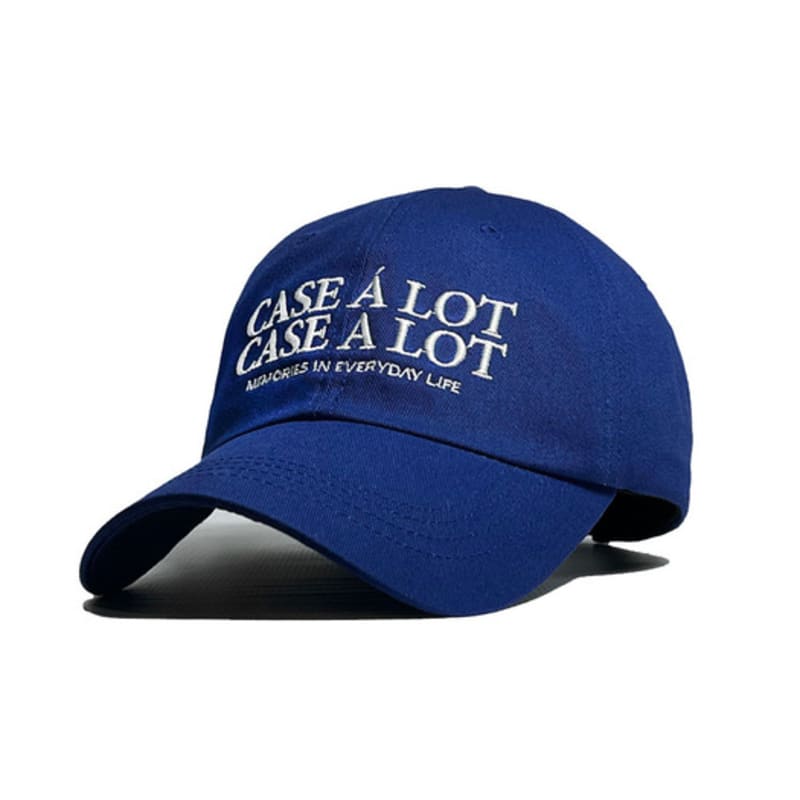 

CASE A LOT Slogon logo ball cap - Blue BLUE