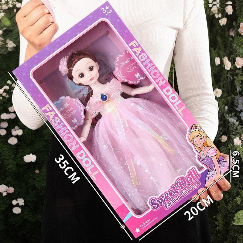 Princess Doll Gift Box Set: Dress-Up Barbie Doll Toys for Girls