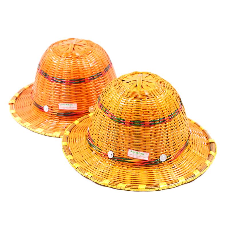 

Бамбуковое плетение Защитная каска - Солнцезащитный козырек, Дышащая, Ударопрочная, Промышленная защита Standard Bamboo Hat жёлтый