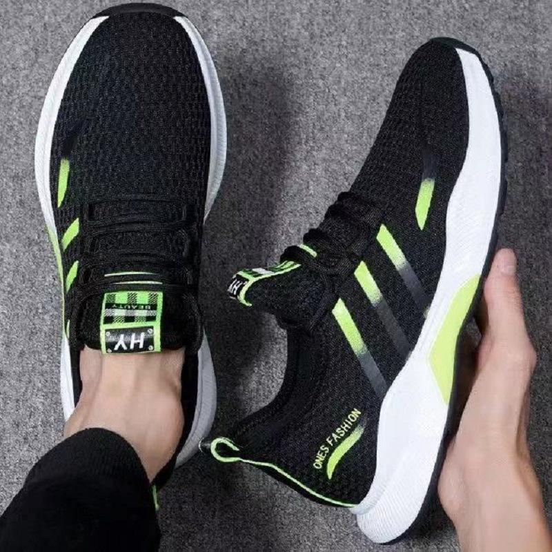 Spring and summer new men's shoes mesh breathable casual shoes youth sports shoes flying woven shoes men's shoes