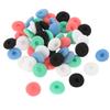 50pcs Earbud Sponge Cover Black White Red Blue Green 15mm Noise Isolation Sponge Earbud Tip for MP3 MP4 Tablet Earphone