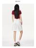 Retro Spicy Girl Elastic Waist Five-Point Denim Shorts – Women's Summer Mid-Length Wide-Leg Pants