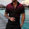 New Summer 3D Pattern POLO Collar Casual Short Sleeve T-shirt Daily Wear In Stock For Europe & America Hot Selling Crossbody Style