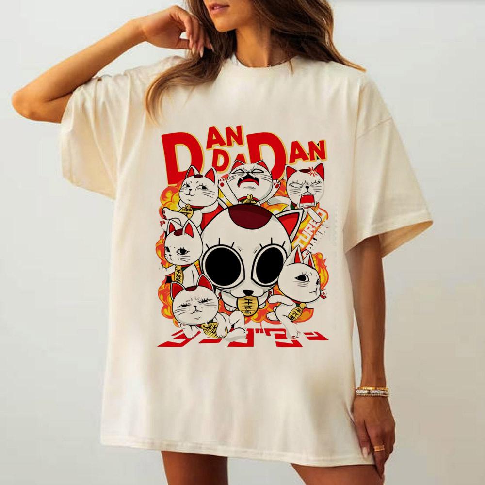 

Dandadan tshirt Women harajuku Digital graphic University t shirt korean clothes 2000s Punk Gothic Psychedelic hip hop S