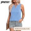 JPNTKY Women's Fashion Casual V-Neck Sleeveless Blouses & Shirts