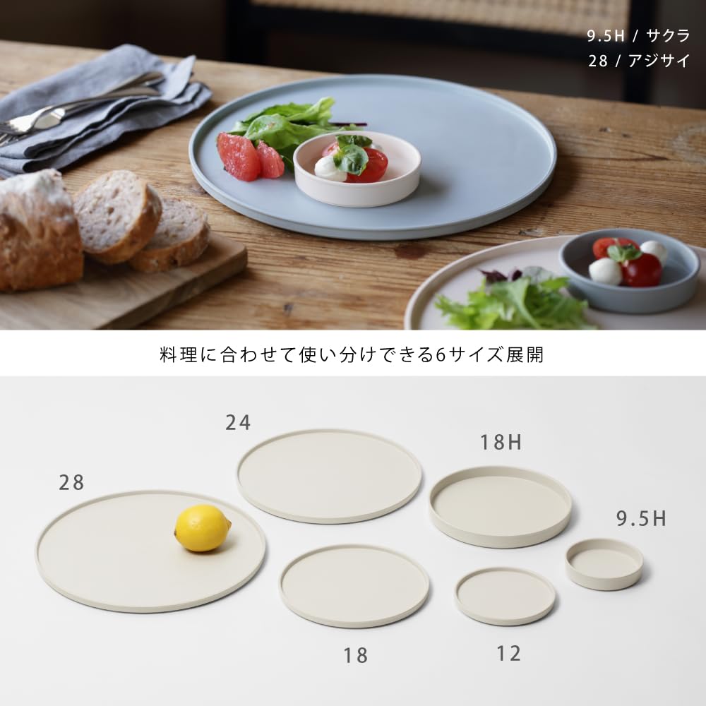 ideaco (ideaco) Small Plate with High Rim, 9.5cm Diameter x 2cm Height, WAMONO 9.5H Kuro (Black)