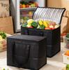 Hot Sale Foldable Large Insulated Cooler Bag Aluminum Foil Thermal Portable Tote For Takeout Food Delivery Catering Use