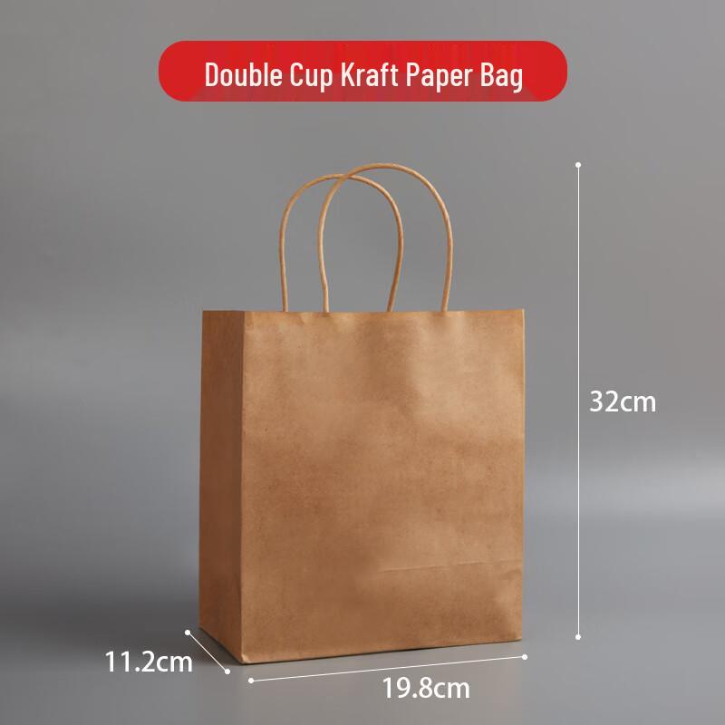 Commercial Kraft Paper Takeaway Handle Bags