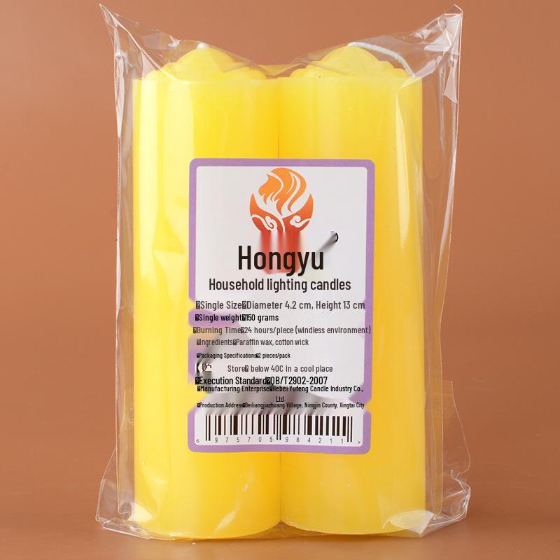 Odorless Multi-Color Extra Thick Festival and Emergency Candles: 24-Hour Lighting Backup in Red, White, Purple, Black.