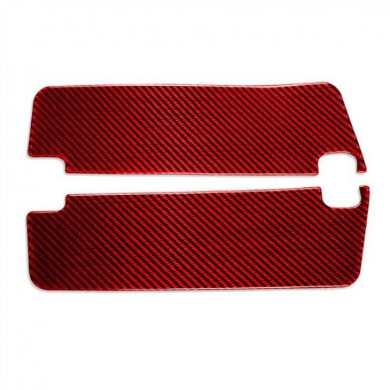 2×Red Carbon Fiber Car Roof Sun Visor Panel Cover For Chevrolet Camaro 2010-2015