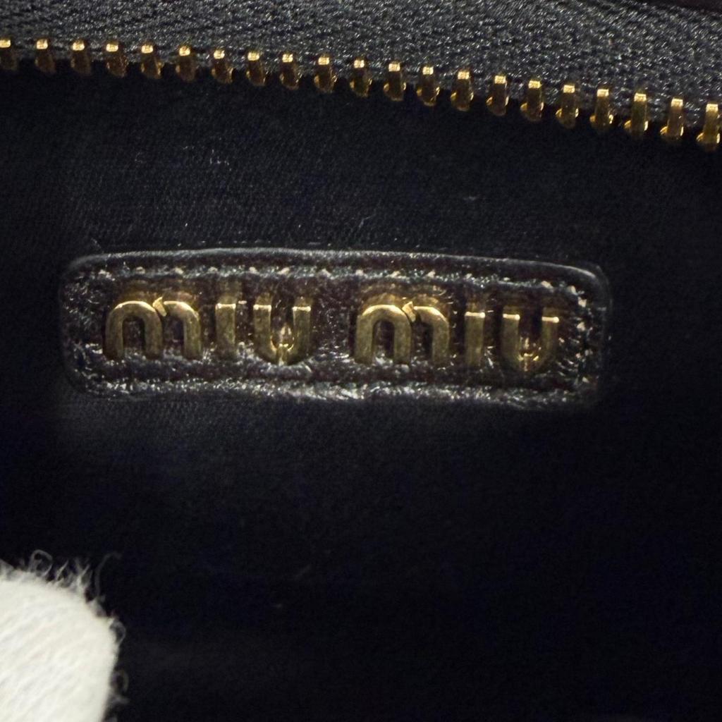 Excellent MIUMIU Shoulder Bag Wonder Matelassé Leather Hobo Bag Leather Women Used
