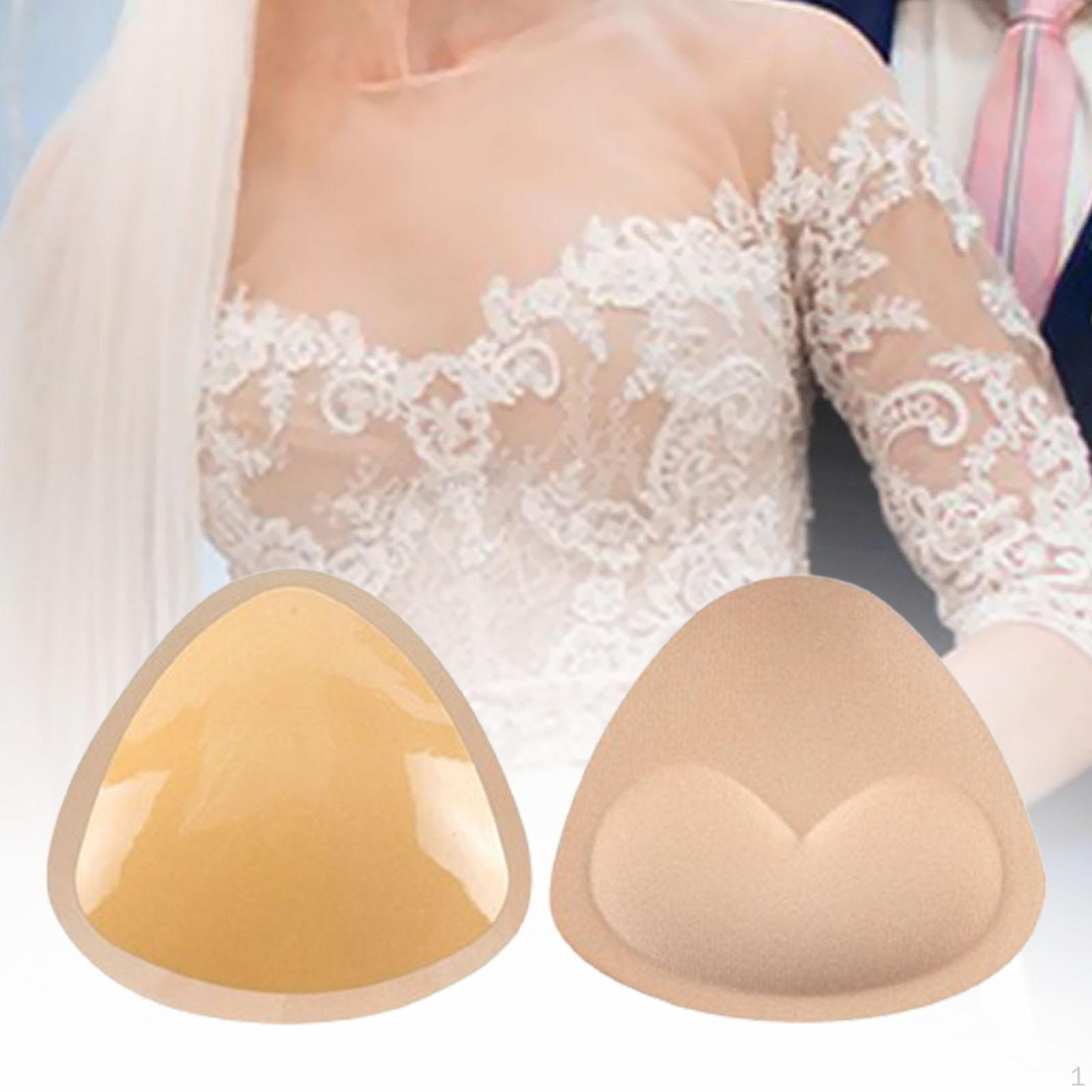 

2 шт. подушечки для бюстгальтера, вставки для груди, вставка для груди для купальника, платья, повседневная одежда skin color triangle