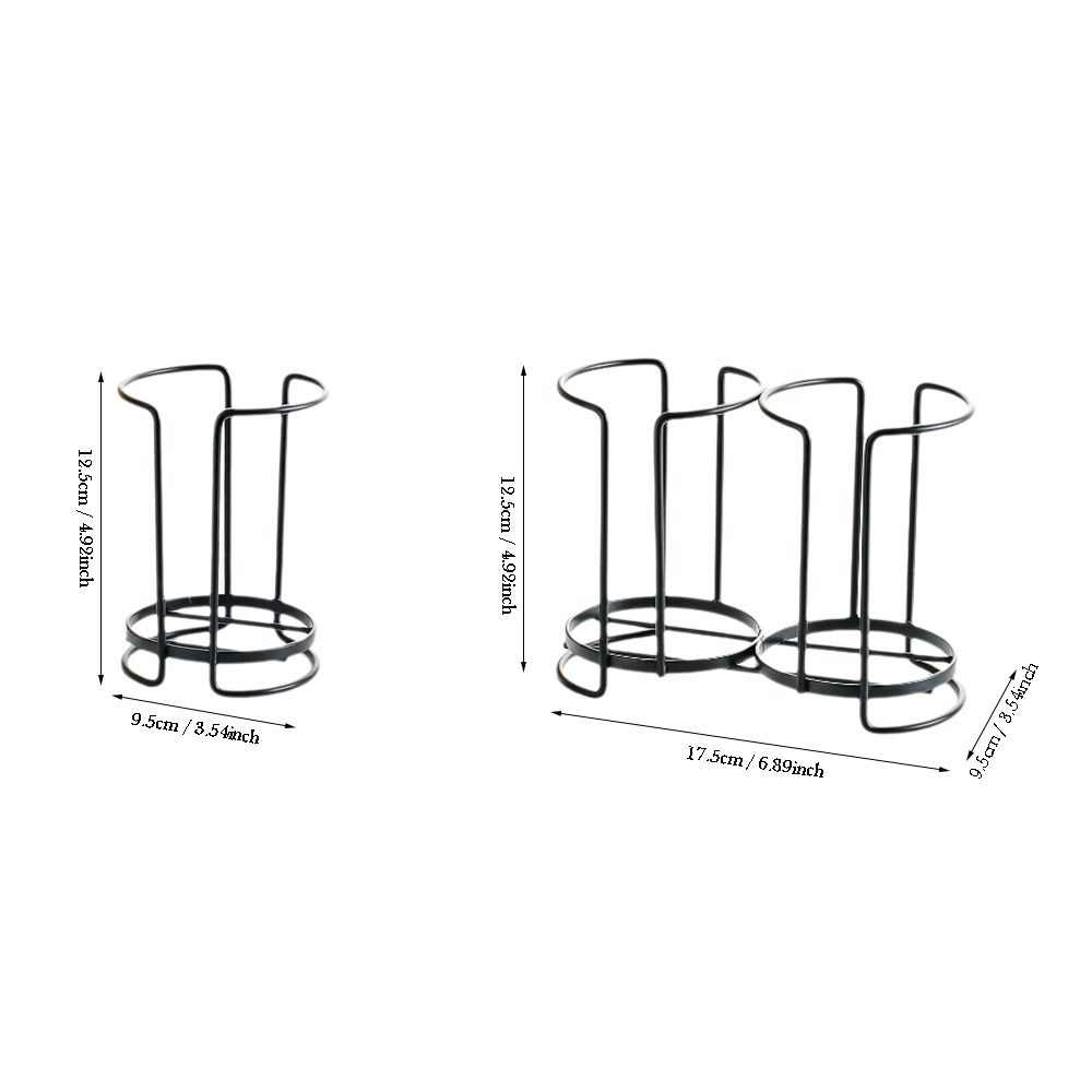 Metal Cup Rack Large Capacity Single Layer Cup Storage Shelf Hollow Out Design Double Layer Kitchen Paper Cup Holder