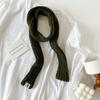 Niche design thin and narrow long scarf autumn and winter fashion high-end sense solid color wool scarf women's warm versatile scarf