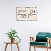 Vintage Our Happy Place Metal Sign Retro Wall Decor Home Bar Cafe