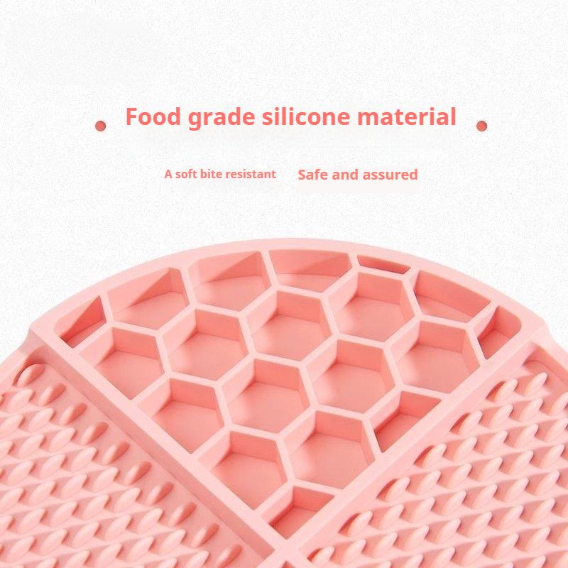 Haustiermatte für langsames Fressen, Futterutensilien mit Saugknöpfen, Hundenapf, Katzennapf, Leckmatte, Anti-Schling-Futter, Zubehör für langsame Fressmatte