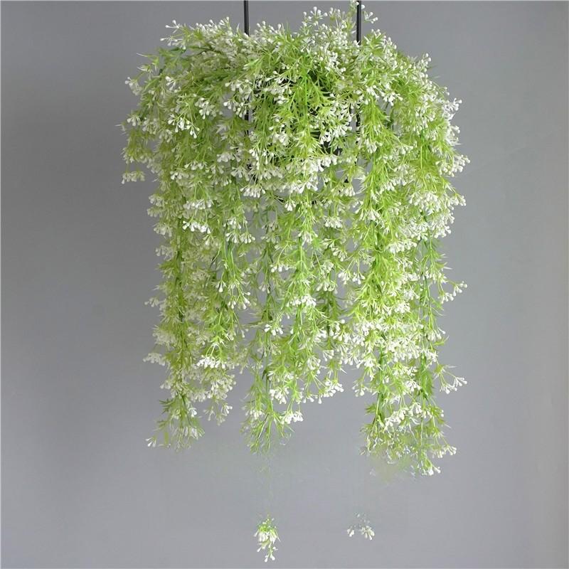 Plant Wall Decor With Faux Snow Fruit Vine For Office Indoor Interior Design