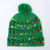 Unique Patterned Christmas Beanie Hat With Bright Led Lights For Winter Cheer