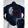 Casual Black and White Rose Wing Pattern Trendy 100% Pure Cotton Men T-shirt for Summer Street Style Short Sleeve