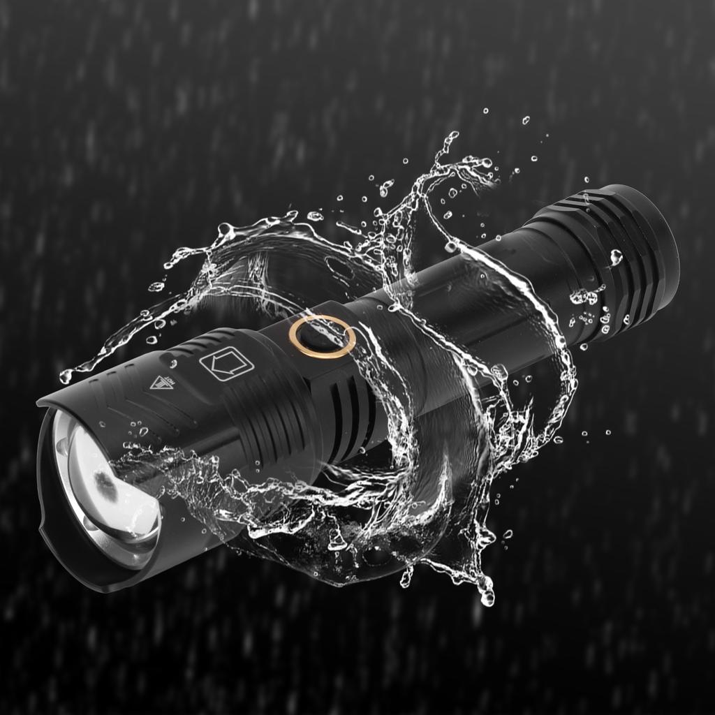 Camping Flashlight XHP160 Outdoor LED Torch USB Charging Ultra Bright IPX4 Waterproof with