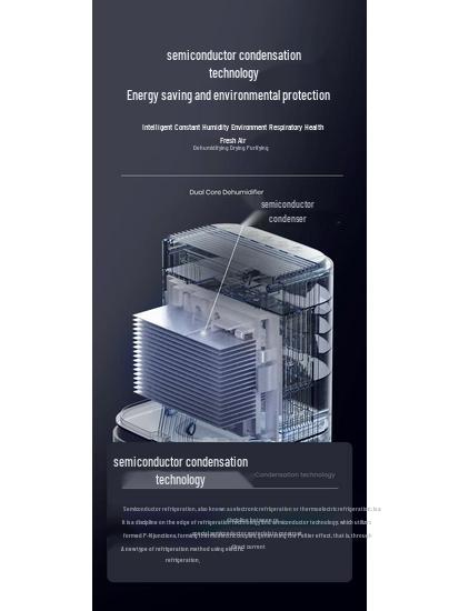 Portable Large Capacity Intelligent Dehumidifier for Home and Bathroom
