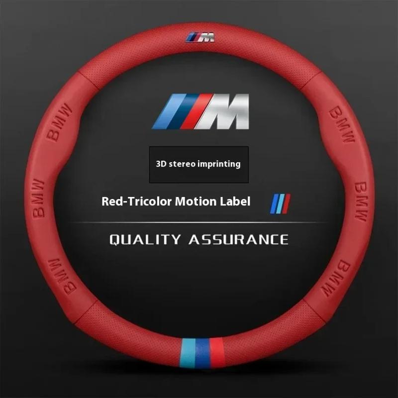 AYCCV1 NEW Car 3D Embossing Ventilate Steering Wheel Cover For BMW M Power M3 M4 M5 E36 E39 E46 E60 F10 F15 F20 F25 F30 G30 X1 X3 X5
