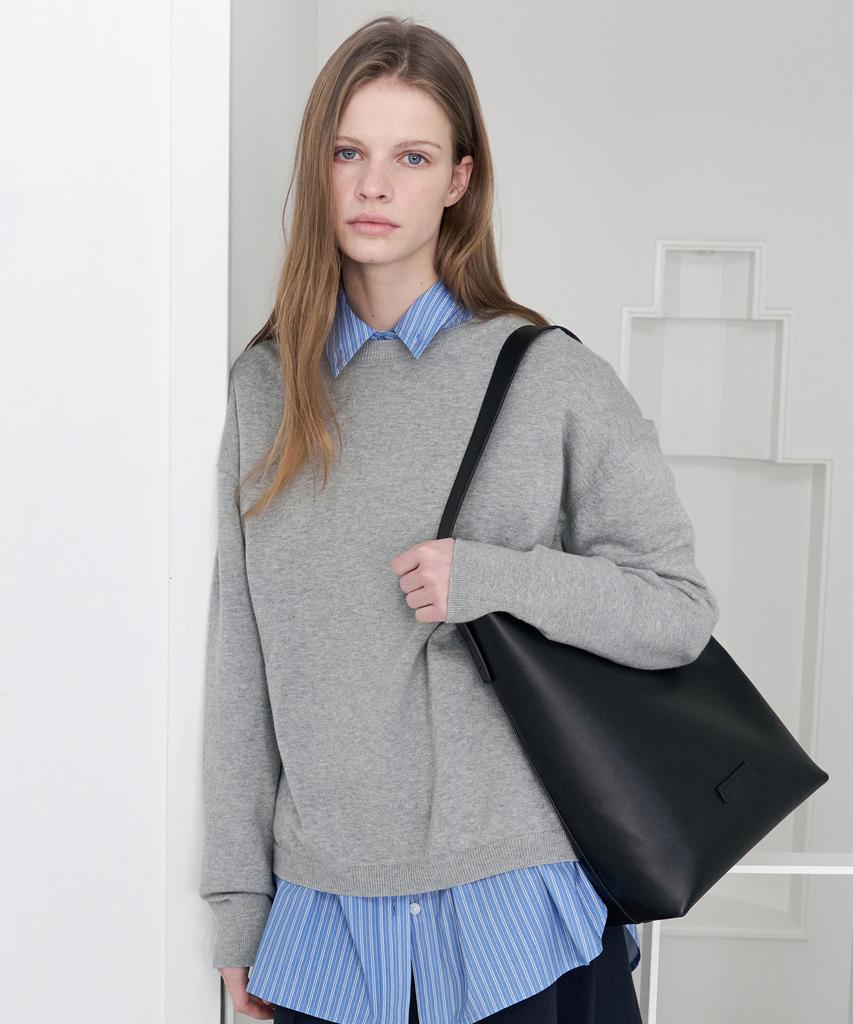 Leuba All-Day Cotton Round Knit - Melange Gray