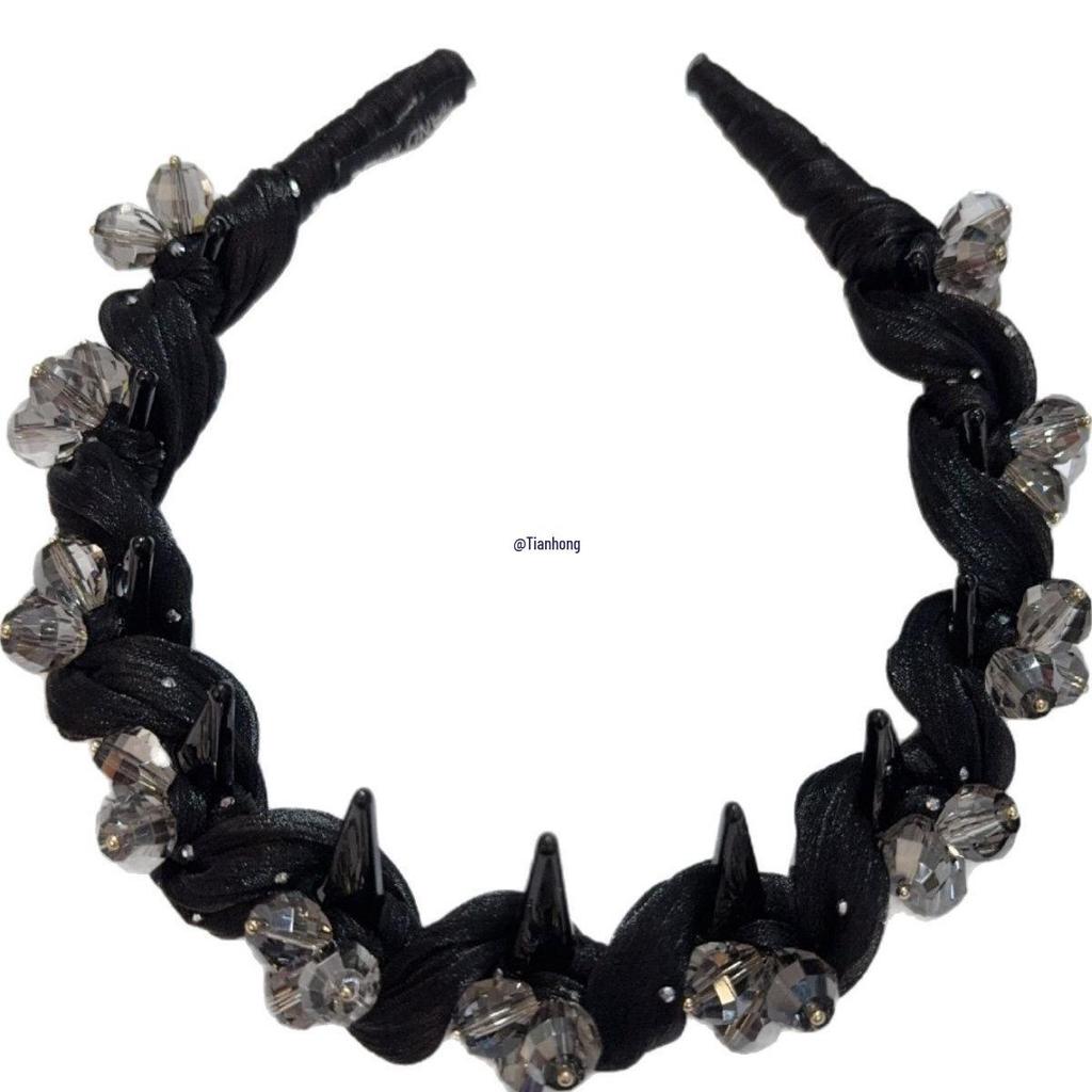 Koreanisches Strass-Tüll-Stirnband: Elegantes, vielseitiges Haaraccessoire für leichten Luxus
