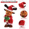 Electric Plush Toy Xmas Decor Christmas Decoration Decorative Desktop Ornament for Party Fireplace Centerpiece Home Shelf