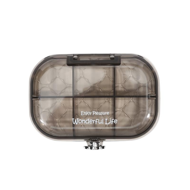 1Pc Compartment Sealed Storage Box Moisture-proof Jewelry Sealed Organizer Transparent Portable Compartment Sealed Pill Box