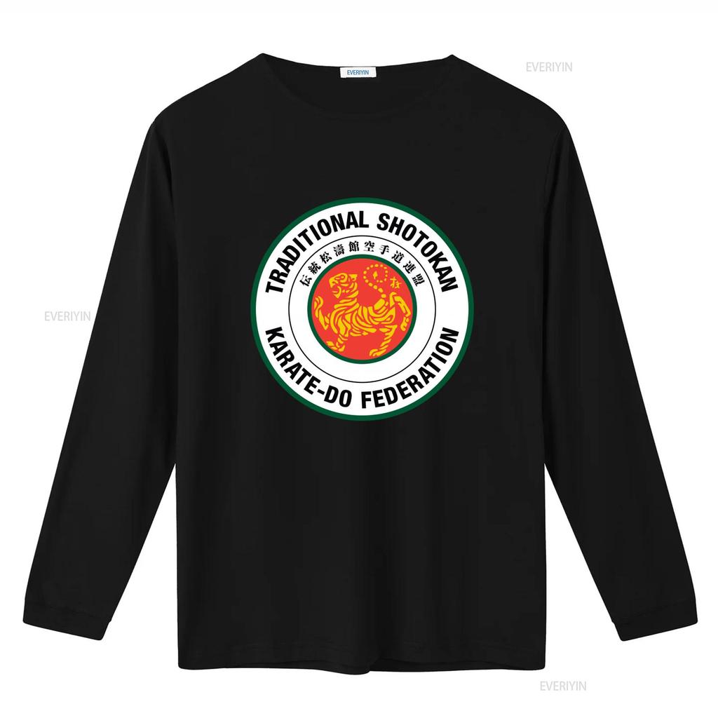 New Traditional Shotokan Karate Do Federation Japan Martial Arts Mens Black T Shirt Size S 5XL vintage Washed graphic Slightly