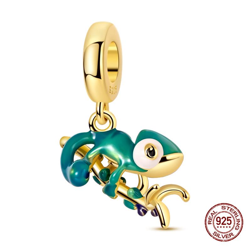 New In Charms Copper Gold Chameleon & Two-Toned Turtle Charms Beads Fits 3Mm Original Bracelet Womens Diy Fine Jewelry Gifts