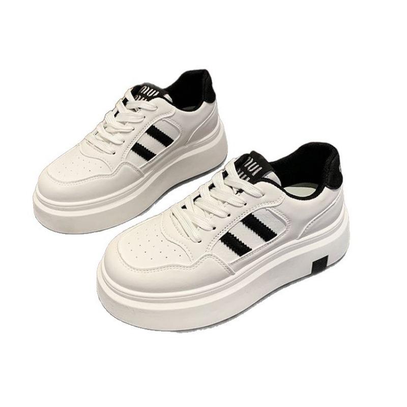 Thick-soled four-season little white shoes women's new spring versatile angola red small muffin board shoes