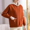 2025 Spring & Autumn Hooded Knit Cardigan for Middle-Aged & Elderly Women