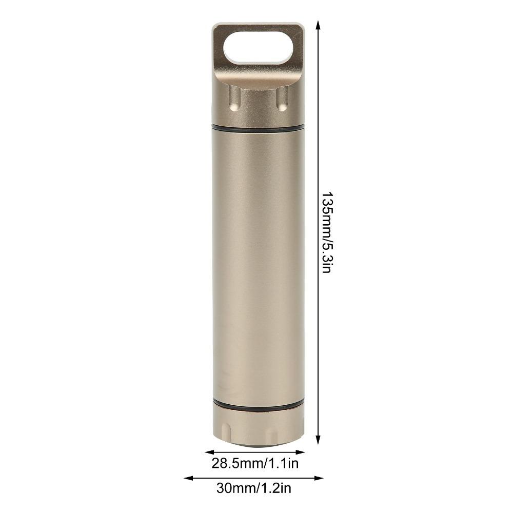 Portable Outdoor Survival Storage Container Waterproof Pill Container Outdoor Survival коричневый