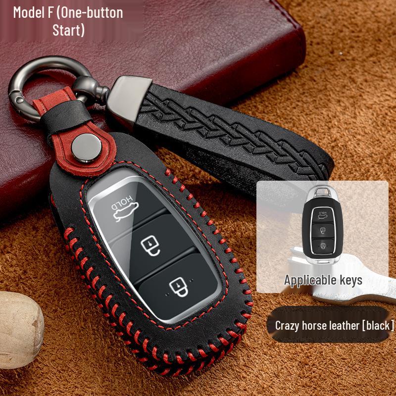 

Оригинальный кожаный чехол для ключей Hyundai для Elantra, Langdong, Mingtu, ix35, Reina, Festa, Santa Fe и Tucson