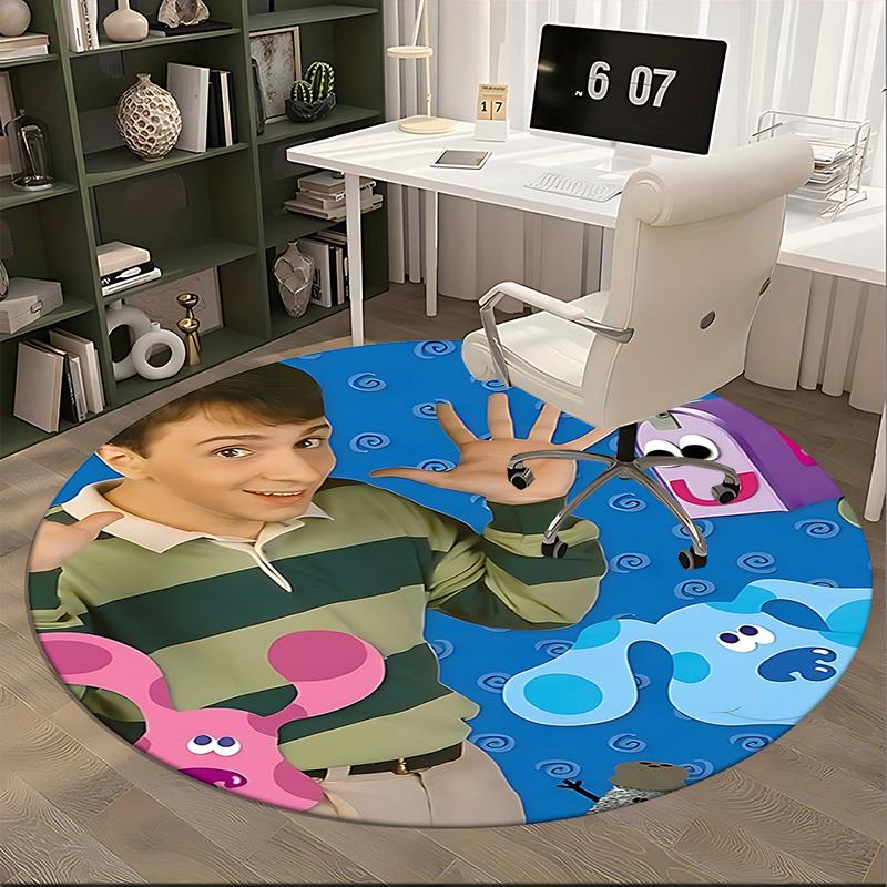 Blues Hinweise & Sie! Stuhlmatte Runder Teppich - Büroteppich, Geschenk für Jungen und Mädchen, Blue's Clues Möbelzubehör0476b
