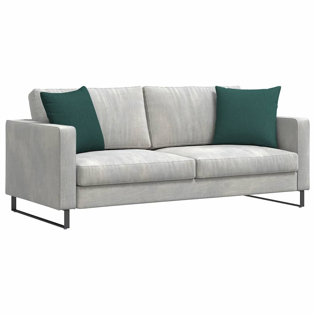Sofa Cushions 2 pcs Dark Green 45 x 45 cm Fabric