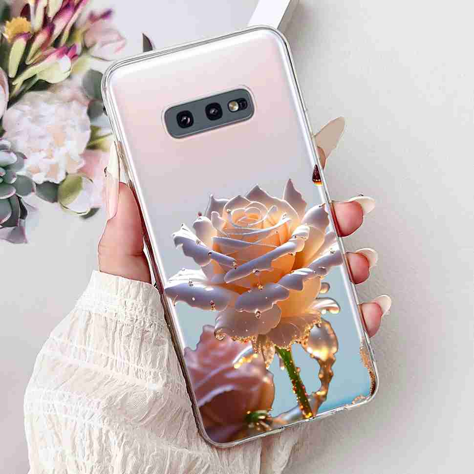 For Samsung Galaxy S10e Case SM-G970 Fashion Bow Flower Soft Silicone TPU Cover For Samsung S10e S10E SM-G970F 5.8" Phone Casing