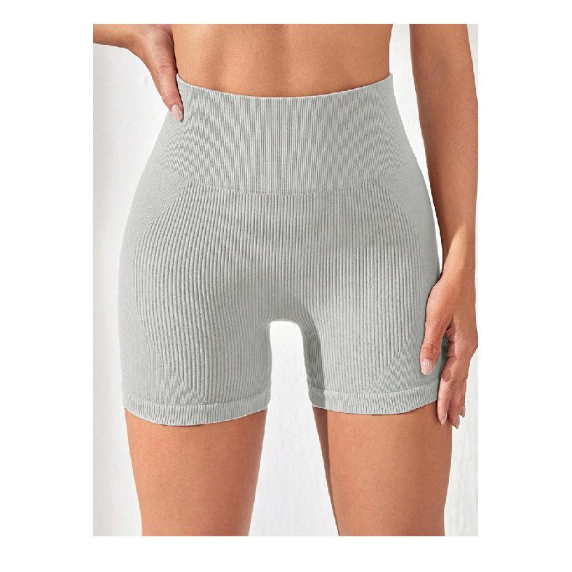 Threaded Yoga Shorts For Women, High Waist, Hip Lifting, Breathable Fitness Pants, Sports Running, Peach Hip Shorts For Women