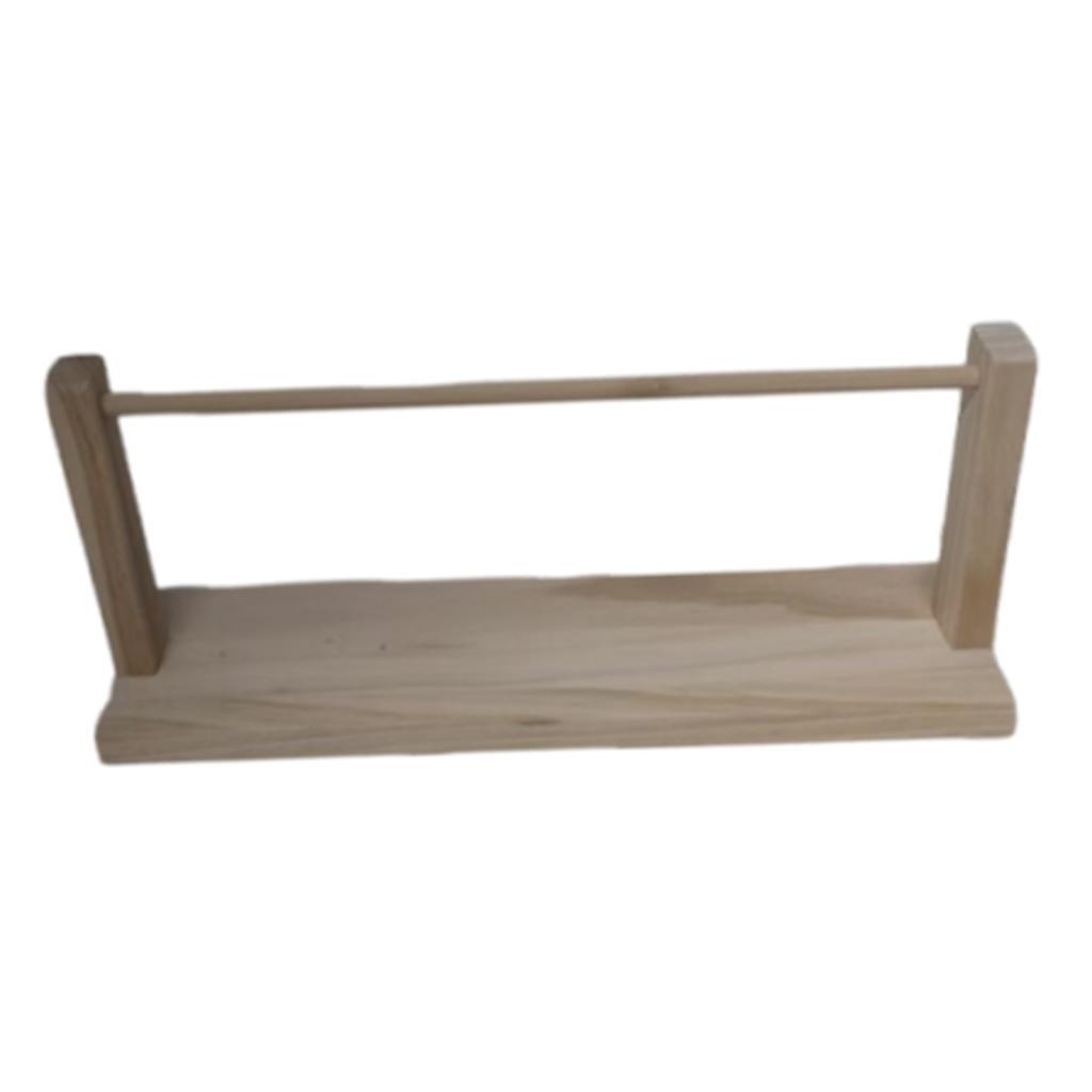 Wood Ribbon Organizer Tabletop Vintage Rotatable Practical Dispenser Storage