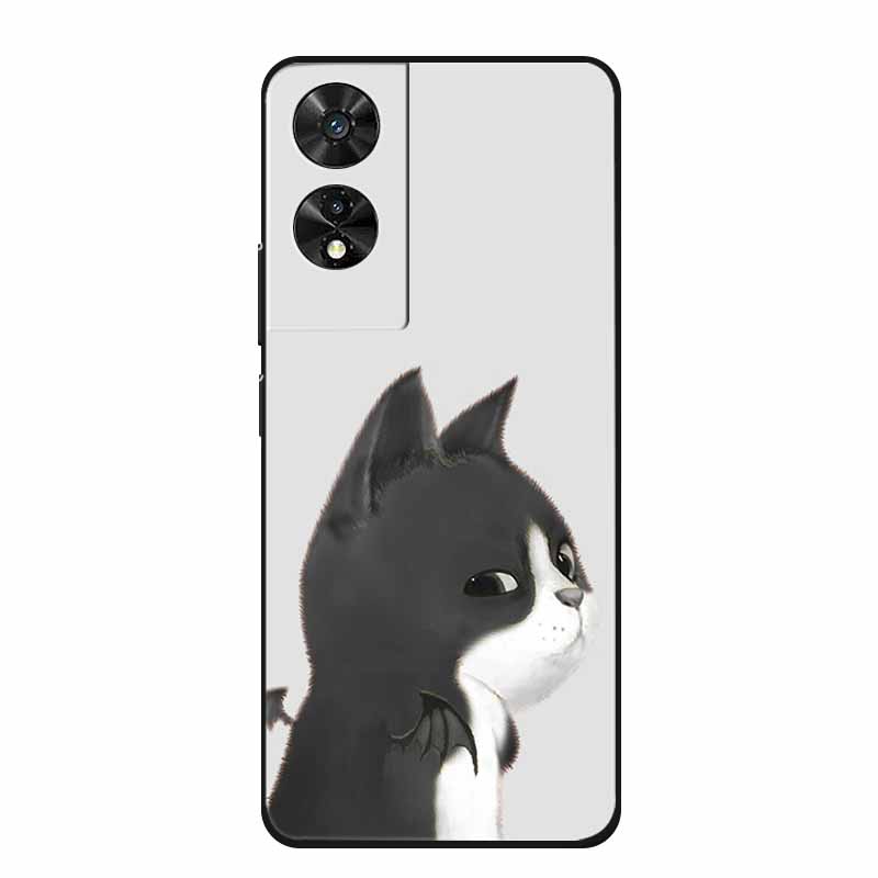

For TCL 505 Case Lovely Soft TPU Silicone Painted Cat Back Cases for TCL 505 Phone Cover Etui Coque Funda for TCL505 Shell Cool TCL 505