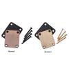 Metal Neck Plate Electric Guitar Bass Parts Replacements Kits 4 Holes Neck Plate