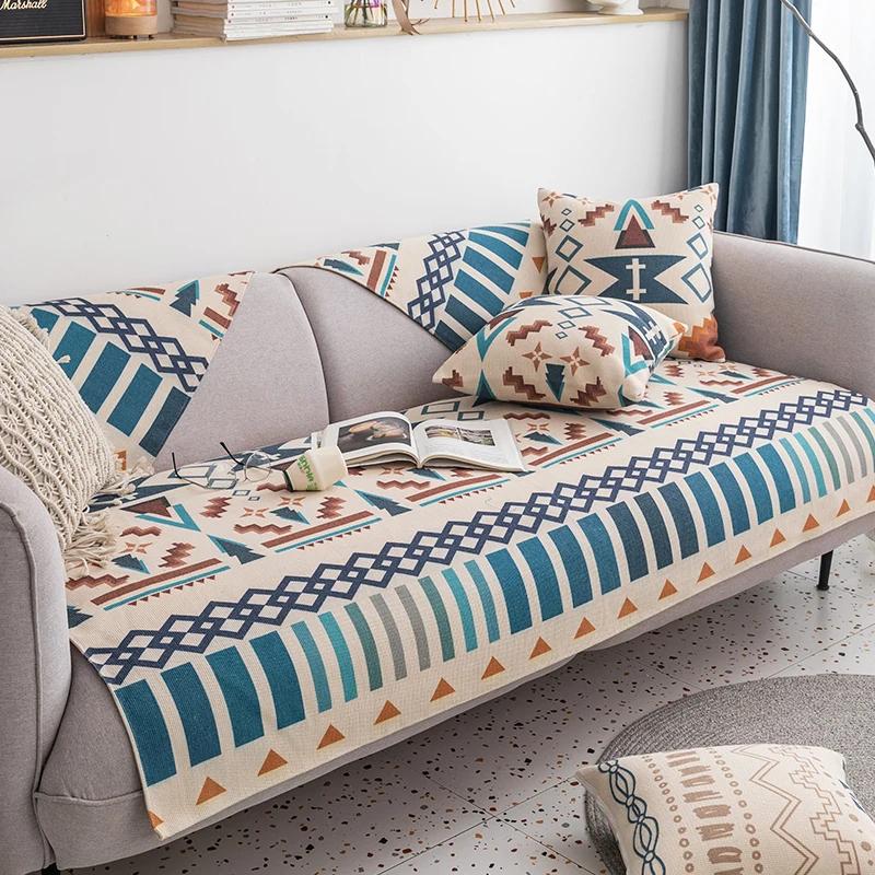 Хлопковая и льняная подушка для дивана — фото 3