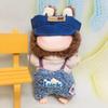 Labubu 17cm First-Gen Doll Outfit Set: Cute Dress-Up Plush Hat & Vinyl Clothes.