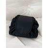 1pc Portable Black Drawstring Makeup Bag Cosmetic Pouch Travel Organizer Travel Makeup Cosmetic Vacation Organizer Large Capacity holds