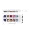 12Grids 3D Mini Heart/Star Nail Glitter Sequins 1mm Holographic Love Pentagram Flakes Sparkling Nail Art Decorations Paillettes