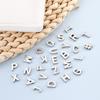 European & American Style Polished Stainless Steel Alphabet Pendant for DIY Necklaces & Bracelets