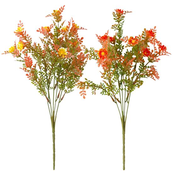 1/6Pcs Fall Artificial Flower Realistic Fake Plastic Flower Home Office Wedding Party Table Centerpiece Indoor Outdoor Faux Bloom Decoration