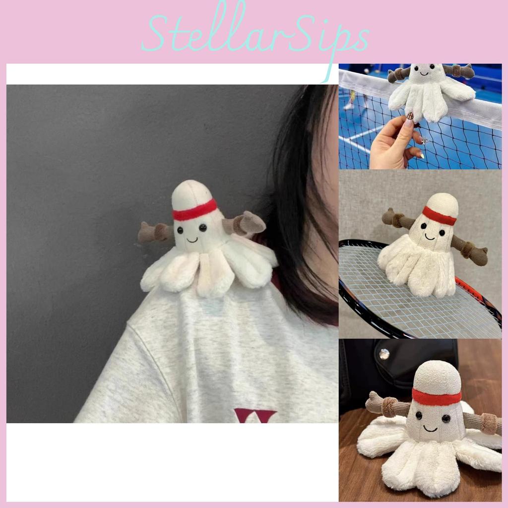 Creative Unique Badminton Plush Keychain Soft Doll Adorable Bag Accessory